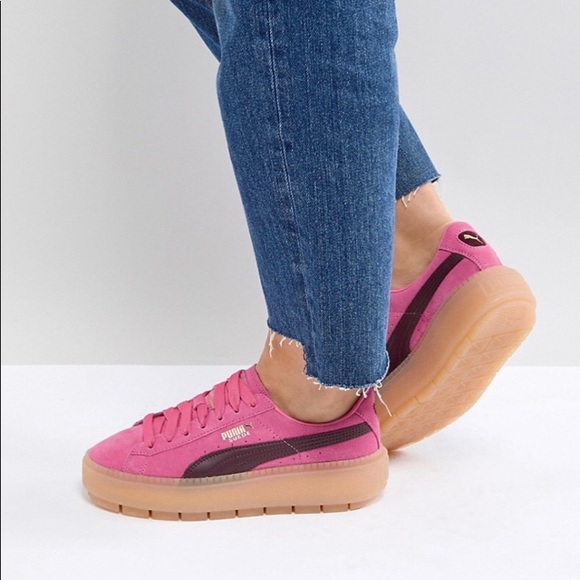 puma platform trace pink